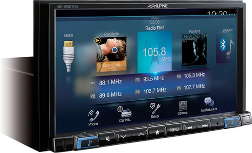 Estereo Alpine Ine-w967hd Doble Din De 7 Pulgadas + Gps