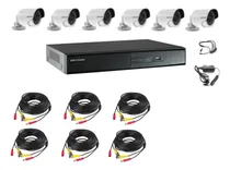 Comprar Kit Dvr Hikvision 8 Canales + 6 Cámaras Hd + Cables + Fuente