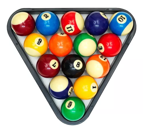 Jogo de bolas de bilhar numeradas de 38 mm com bolão