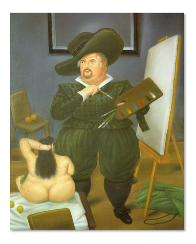 Cuadro Autorretrato En Traje De Velázquez Botero Arte 80x64