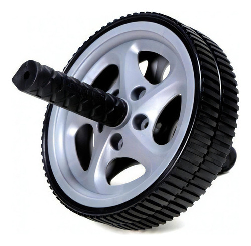 Rueda de ejercicios abdominales lumbares Whell Liveup, color gris