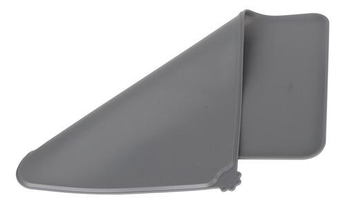 Grey Dog Food Mat Silicone Pet Feeding Waterproof Prevent