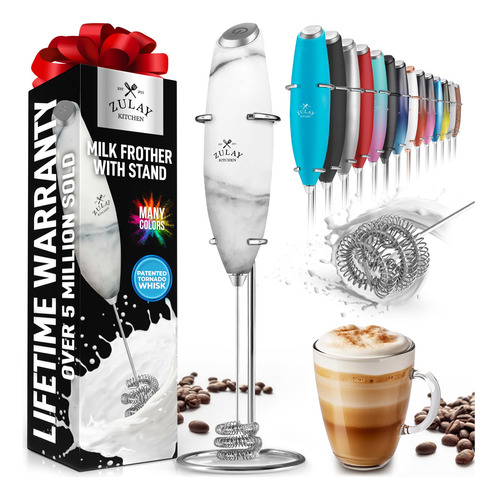 Batidor Portátil Milk Frother Zulay Kitchen Tornado Con Sopo