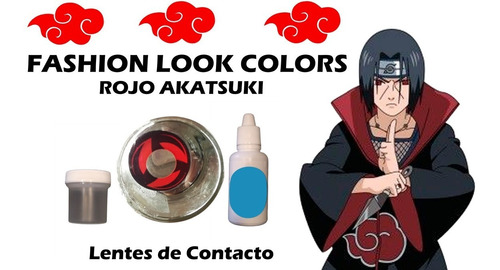 Lentes De Contacto Rojo Akatsuki Naruto