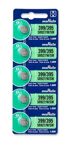 Batería Pila Reloj Murata 395 Sr927sw 1.55v Pack X 5