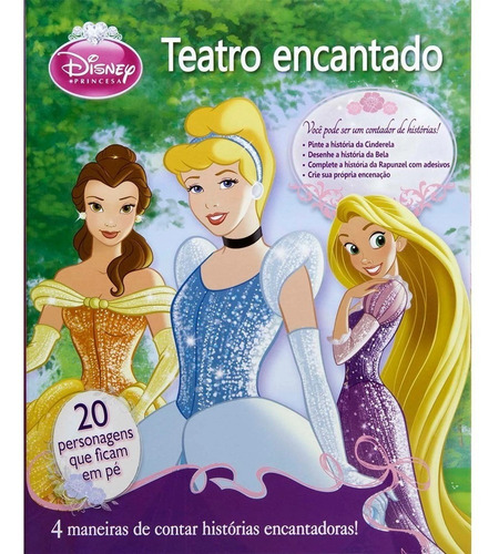 Livro Infantil Teatro Encantado Princesas Disney Capa Dura