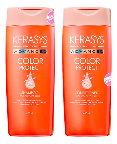 Kit Shampoo Y Acondicionador Kerasys Color Protect Ph Ácido