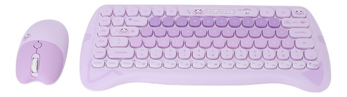 Conjunto De Teclado E Mouse 2.4g Sem Fio De 84 Teclas E 4 Te