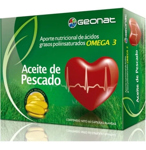 Geonat Aceite De Pescado Omega 3 Colesterol X 60 Cápsulas Sabor No