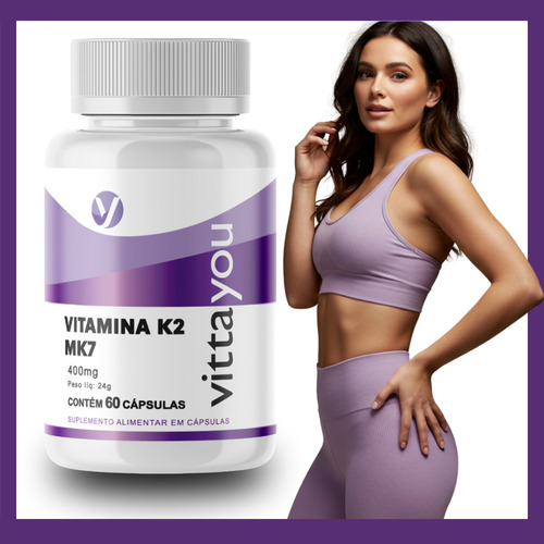 Vitamina K2mk7-suplemento Alimentar Em Cápsulas Com 60 Doses