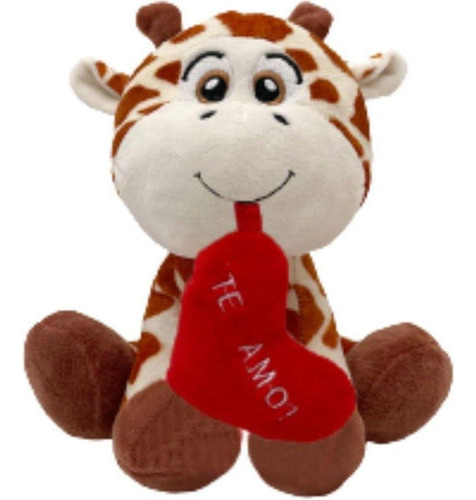 Pelúcia Pequenos Amáveis 18cm Unik Toys Cor Girafa coração