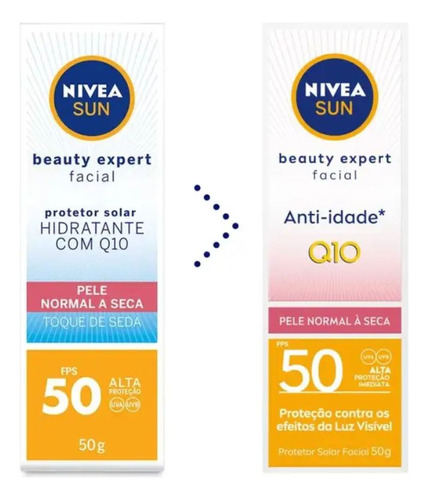 Protetor solar Sun Beauty Expert FPS50 hidratante 50g Nivea