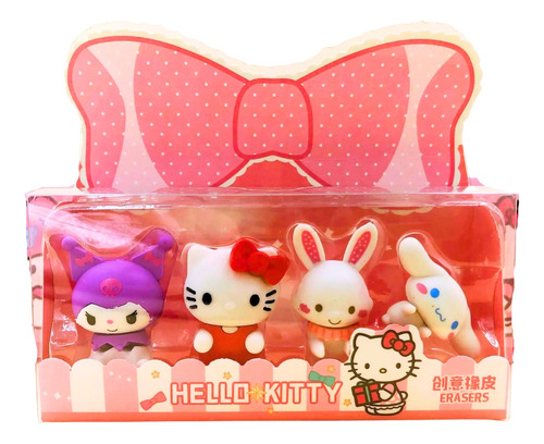 Set X4 Borradores Sanrio Kuromi Hello Kitty Cinamoroll