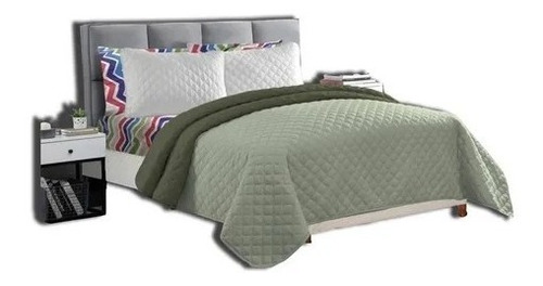 Combo Somier Piero Espuma Alta Densidad Ropa Cama Almohadas