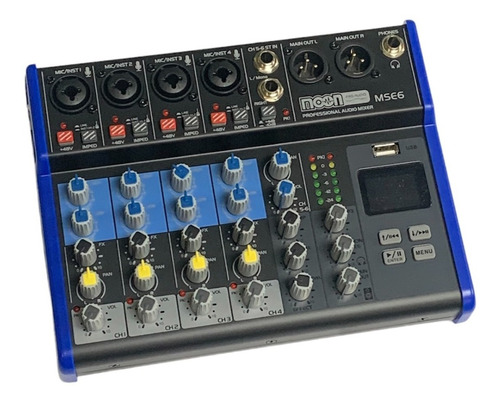 Consola Mixer Moon Mse6 Fx Usb Bluetooth Rec Interfaz 