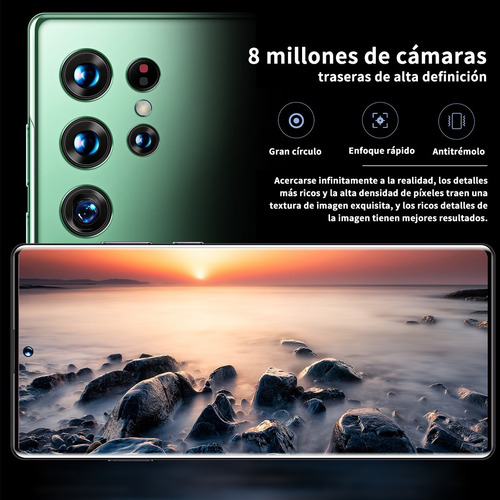 Celular Android S22+ultra 4g Verde De 6.82 En Ram 3gb Y Rom 64gb