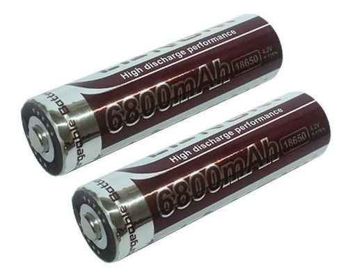 5x Baterías 18650 Recargables 4.2v 6800mah Linterna Led