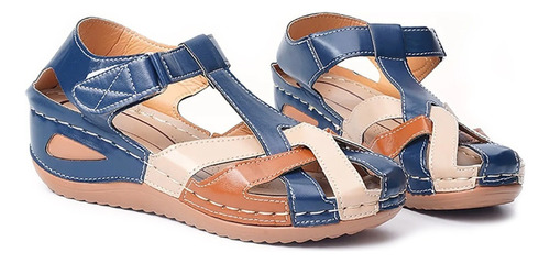 Sandalias Ortopédicas Mujer Zapatos Retro Redondo Dedo