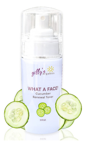 Gilly's Organics Tner De Pepino Y Hamamelis Para Espray Faci