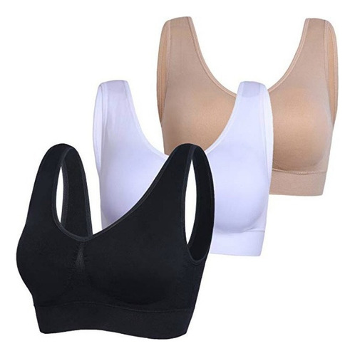 Sujetador Deportivo Push Up Bralette Sostén Deportivo 3 Pie