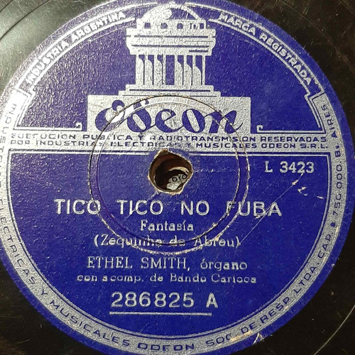 Pasta Ethel Smith Organo Con Banda Carioca Odeon C226