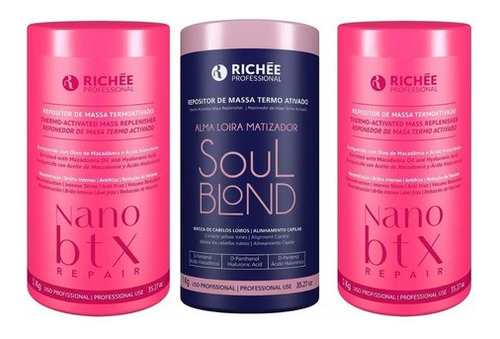 2 Richée Nano Botox + 1 Suol Blonde De Soul Blond 3x1 Kilo