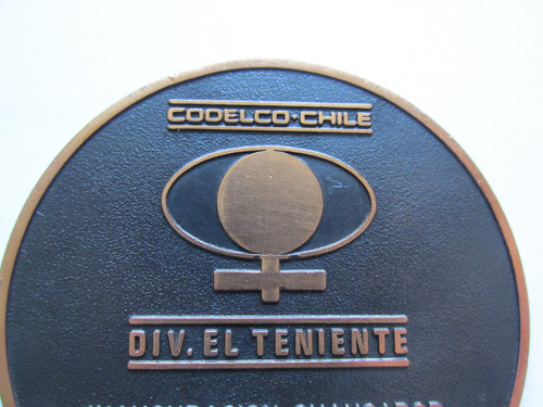 Antigua Medalla Mina Cobre El Teniente Año 1982 Rara Escasa (Usado)