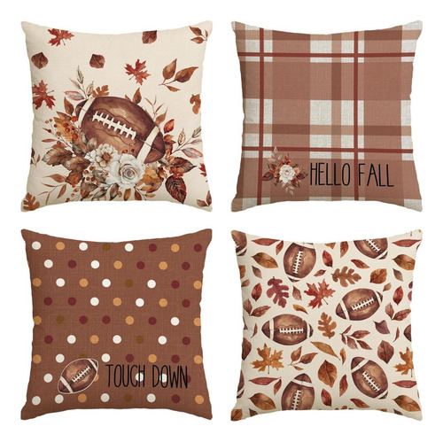 Almohada Avoin Colorlife Hello Fall Football Touch Down Show
