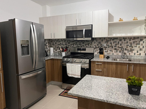 Apartamento Amueblado, Residencial Mediterraneo Santiago.