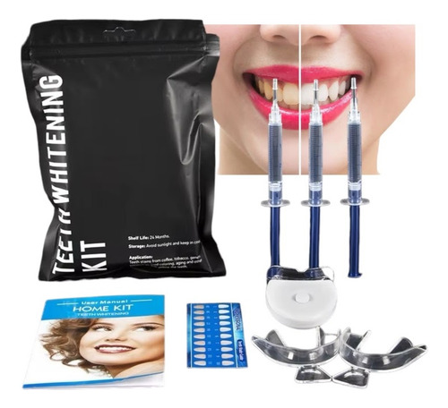 Blanqueador Dental Gel X3 Con Generador De Luz Led