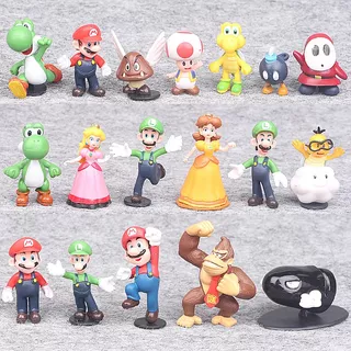 Mario Bros Set X 18 Muñecos Hermosos Importados