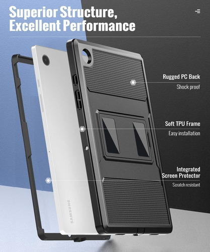Moko Case Para Galaxy Tab A8 10.5 X200 X205 Protector 360°