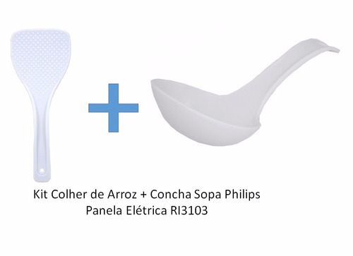 Imagem 1 de 5 de Kit Colher De Arroz + Concha Sopa Philips - Panela Eletrica