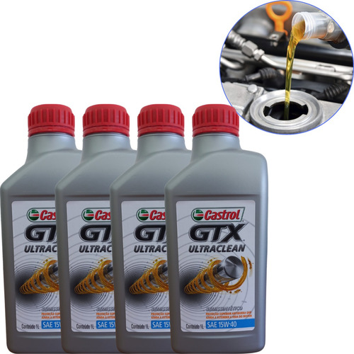 4 Litros Óleo De Motor Semi-sintético 15w40 Gtx Ultraclean