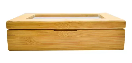 Caja Para Te E Infusiones Organizador De Madera Bambu 16x21