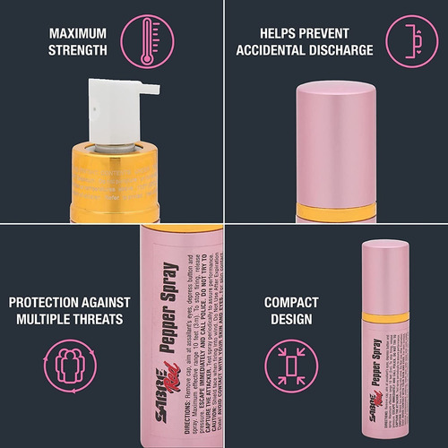Lipstick Gas Pimienta Labial Rosa Defensa Personal