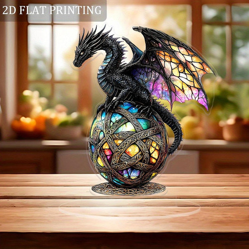 2d Dragon Acrílico De La Placa Decorativa Decoración De