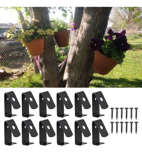 Soporte De Pared Para Maceta 12 Macetas Con Gancho Los Clips