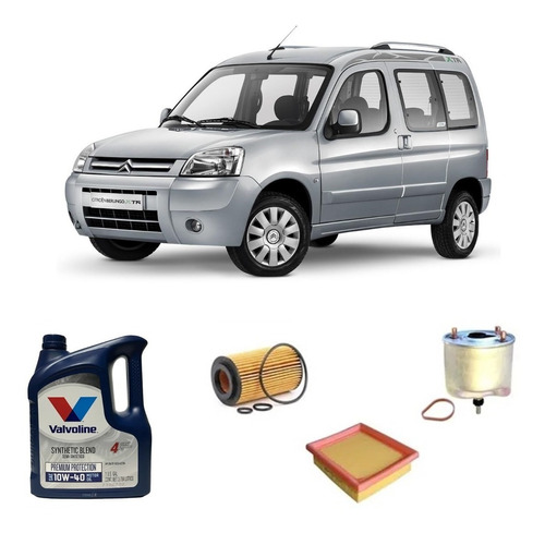 Kit De 3 Filtros Partner Berlingo Hdi Wega Y Valvoline 10w40