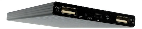 Cargador Portatil Power Bank 2 Puertos Usb Cable V8 6000 Mah