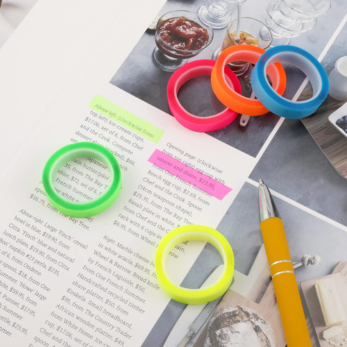 Paquete De Rollos De Cinta Toymis, Rotuladores Fluorescentes
