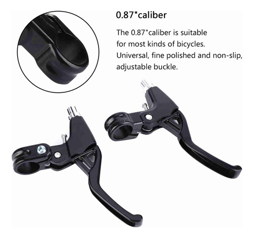 1 Par Manijas Palanca Freno De Bicicleta De Montaña Negras
