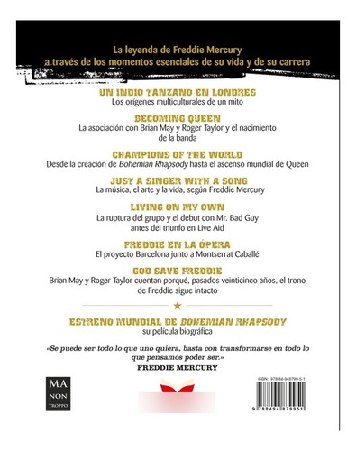 Freddie Mercury. (ed.arg.) La Historia Del Gran Mito Del Roc