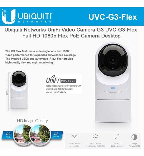 Camara Ip Ubiquiti Uvc-g3-flex 1080p Microfono Nocturna