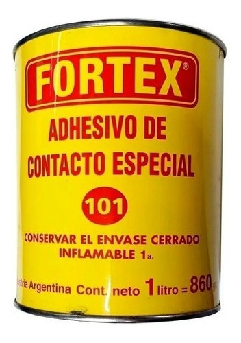 Cemento Adh De Contacto Fortex 101 X 1lt Cuero Goma Madera