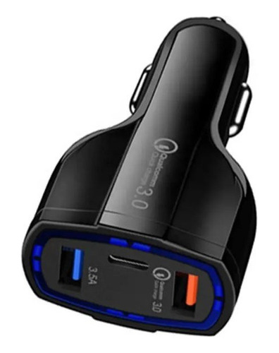 Cargador Auto Usb Y Tipo C Carga Rápida Qc3.0 Pd 30w