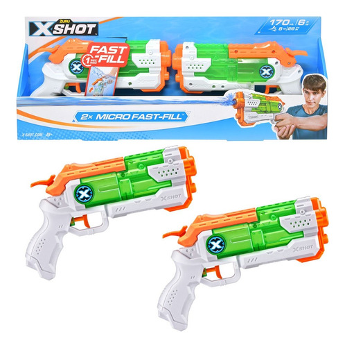 Zuru Xshot Pack X2 Pistolas De Agua Llenado Rapido 170ml