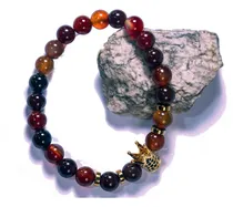 Comprar Pulsera Agata Piedra Natural Hematita Energia Positiva