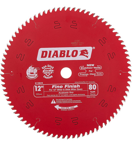 Freud D1280x Diablo 12-inch 80 Tooth Atb Crosscutting Saw