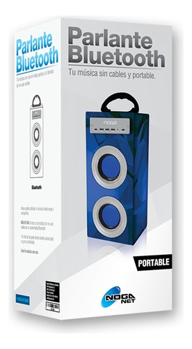 Parlantes Noga Portatil Bluetooth Aux Ngsb1105az Outlet